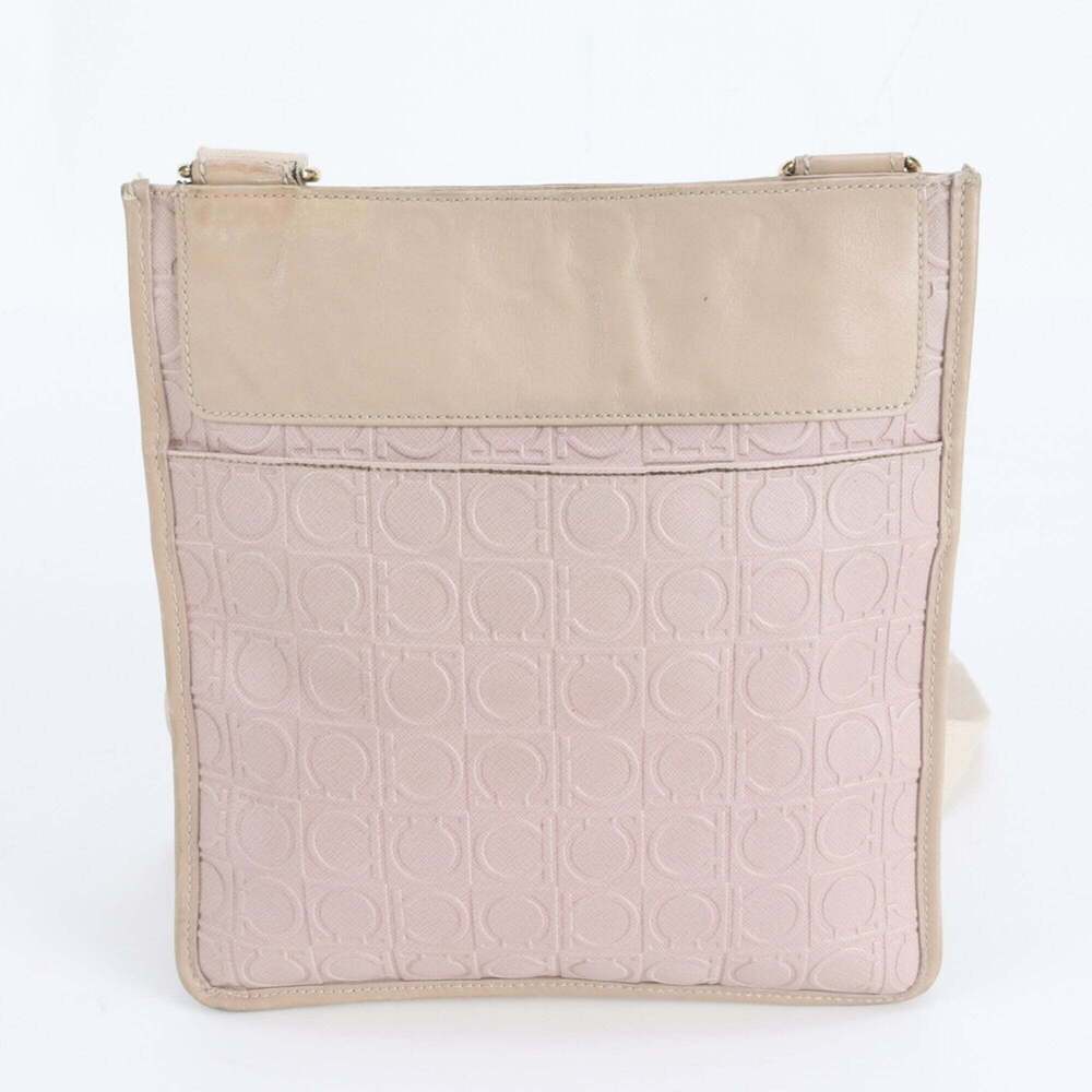 Salvatore Ferragamo Gancini Monogram Leather Shoulder Bag, Pink, Women's - Picture 2 of 8